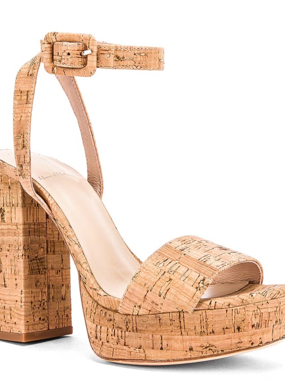 House of Harlow 1960 Natural Cork Platform Sandals